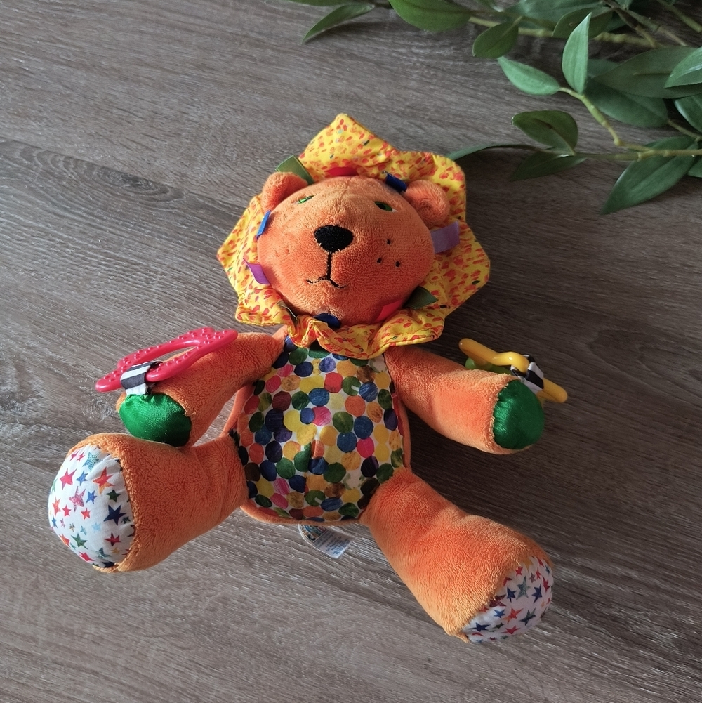 The World of Eric Carle Orange LION 7" Rattle Plush Baby Toy by Kids Preferred